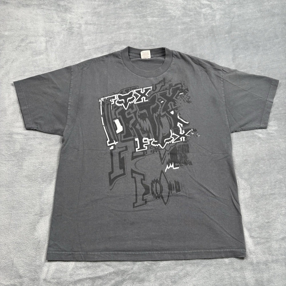 Fox Racing Vintage Y2k Graphic T Shirt Short Men's XL Motocross Grunge